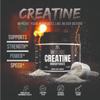 BLACKLABEL Supplements Creatine Monohydrate Powder, 60 Servings – Unflavored Creatine Powder for Muscle Gain and Strength Support – Daily Creatine Supplement for Men and Women, 5g per Serving