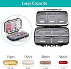 Fullicon Portable Pill Organizer Weekly, Small Travel Pill Case with 7 Compartment, Moistureproof and Airtight Pill Box, Travel Pill Holder for Vitamins/Fish Oils/Supplements
