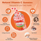 Natural Liposomal Vitamin C 1000mg Gummies for Adults & Kids 9+, Chewable Vitamin C w/ 11mg Zinc, D3, Elderberry, Echinacea, , Bioflavonoid, Immune Support, Whole Food VIT C from Fruits, Sugar Free