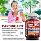 Clean Nutraceuticals Coq10 Gummies | Red Yeast Rice Hawthorn Berry Ginger Turmeric Citrus Bergamot Hibiscus Vitamin K2+D3 Magnesium Glycinate Cayenne Pepper Fenugreek Orange Flavor CardiGuard