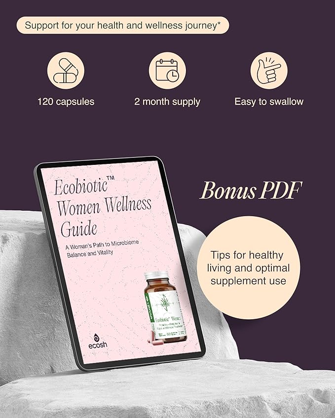 Women's Probiotic for PH Balance, Urinary Tract & Gut Health – Vaginal Probiotics for Women with Prebiotics, Lactobacillus Acidophilus & Crispatus, Natural Cranberry & Herbs | 120 Vegan Capsules