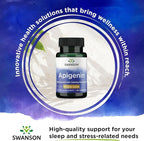 Swanson Apigenin Bioflavonoid Supplement for Adults Seeking Natural Sleep, Relaxation, and Stress Relief Support - 50 mg (90 Vegan Capsules, 3 Pack)