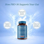 Vitamin Bounty Pro-50 Probiotic 50 Billion CFU - 13 Strain Supplement for Men & Women + Prebiotics - Digestive Health & Gut Support - Lactobacillus & Bifidobacterium - Delayed Release Capsules, 2 Pack