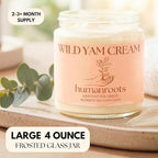 Wild Yam Cream - Menopause and PMS Support for Women, 4 oz (Unscented/Herb-Infused), Organic Wild Yam Cream for Balance - Made with Chaste Tree Berry and Red Clover