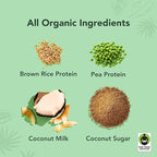 ALOHA Organic Plant-Based Protein Drink – Coconut Flavor | 18g Protein, 5g Sugar, 3g Fiber | Made with Creamy Coconut Milk, Fair Trade Certified, No Stevia | Vegan, Non-GMO, Gluten-Free, 11 fl oz (12 Pack)
