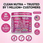 Natal Glow Methylated Prenatal Vitamins for Women Folate Omega 3 Vitamins A B12 C D3 E K2 Iron Riboflavin Biotin Choline Calcium Iodine Magnesium Zinc Selenium Copper Manganese by Clean Nutra