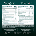 Everyday Debloat & Detox Sugar-Free Fruits and Veggies Gummies - Energy Support with Superfood Fruit and VegetableSupplement (120 Chews) Cruelty-Free, Vegan, Gluten-Free, Fruit and Vegetable Vitamin