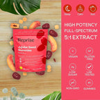 Reprise Jujube Seeds in Daily Gummies, 300 mg Full-Spectrum Jujube Seeds, Supports Relaxation & Restful Sleep, 100% Plant Based Vegan & Gelatin Free, Peach Flavored, 45 Gummies