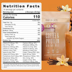 Click Coffee Protein Powder | Double Shot Espresso | 16g Protein | 23 Essential Vitamins | Low Calorie Meal Replacement | 150mg Caffeine | Gluten Free | No Artificial Flavors or Colors | Vanilla