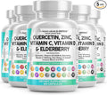 Clean Nutraceuticals Quercetin Zinc Vitamin C Vitamin D Bromelain Elderberry - Lung Immune Support Supplement Adults with Artemisinin, Sea Moss, Echinacea, Allergy Relief (60 Count (Pack of 5))