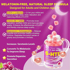 5HTP Gummies for Adults & Kids 8+, Melatonin Free Gummies with Magnesium Glycinate, GABA, L-Glycine, Ashwagandha, Vitamin B6 for Delicious Zzzs, Brain & Muscle Relaxation, 0 Sugar 60 Count (Pack of 1)