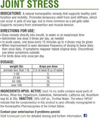 HomeoPet Joint Stress, Joint Support for Dogs and Cats, Liquid Pet Meds to Support Healthy Joint Movement, 15 Milliliters