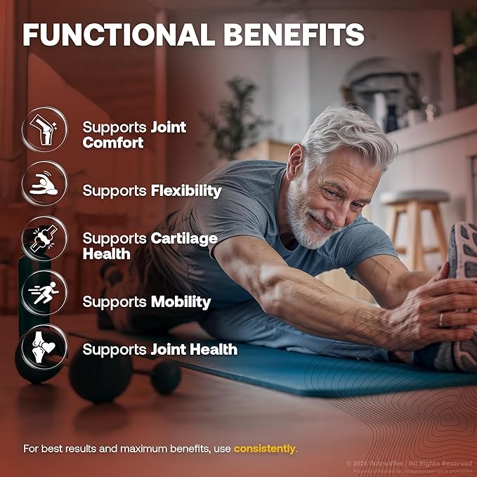 (2 Pack) Joint Support Capsules – Daily Mobility Formula with a Premium Natural Blend to Help Maintain Flexibility, Comfort & Active Motion | Easy-to-Swallow Pills for Everyday Movement (120 Capsules)
