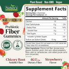 Prebiotic Fiber Gummies - 4g Dietary Fiber Per Serving - Extra Strength Daily Supplement for Adults - Tasty Strawberry Flavor - Plant Based Digestive and Regularity Support - 60 Gummies