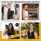 Transformation Protein Super Blend | Egg White, Collagen Peptides, and Plant Protein | 15 Billion CFU Probiotics | Digestive Enzymes | MCT Oil | BCAAs | Low Carb Shake for Men & Women | Chocolate