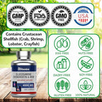 tnvitamins Glucosamine Chondroitin MSM Capsules, 240 Count | 4,000 mg Per Serving | 2,000 mg Glucosamine Sulfate 2KCl + 2,000 mg MSM & Chondroitin Blend | Joint Support Supplement