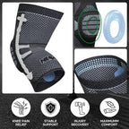 NEENCA Professional Knee Brace for Pain Relief, Medical Knee Compression Sleeve, Knee Support with Horizontal Knit Tech for Meniscus Tear, ACL, Arthritis, Joint Pain, Runner, Workout