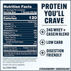 PEScience Select Protein Powder, Whey and Casein Blend, Gluten Free, Low Carb Protein Powder for Women and Men, Low Calorie, Keto Friendly - Strawberry Cheesecake, 27 Servings