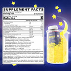 Sleep Gummies No Melatonin, Sleep Aid for Adults with Magnesium Glycinate, Melatonin Free Calm Sleeping Gummy Supplement with L-Tryptophan, L-Theanine, GABA, Ashwagandha, Valerian - Sugar Free, 120ct