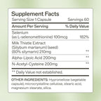 Amy Myers MD Liver Support - Comprehensive Liver Support Health Formula - Herbal Supplement with Milk Thistle & Selenium - Gentle Support for Liver Health & Bile Flow - 60 Capsules (60 Servings)