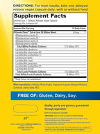 Renew Life Adult Probiotics 30 Billion CFU Guaranteed, 12 Strains, For Men & Women, Shelf Stable, Gluten Dairy & Soy Free, Ultimate Flora Extra Care, 60 Count, Pack of 1