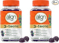 Align Probiotic,3-in-1 Biotic Gummies,Pre + Pro + Postbiotic,#1 Doctor Recommended-Probiotic Brand‡,Helps Relieve Occasional Bloating*,BlackBerry Flavor,50 Gummies,(Pack of 2)