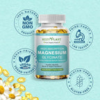 Magnesium Glycinate 500mg Softgels, High Absorption Magnesium Supplement Softgel Capsules for Muscle, Heart, Sleep & Bone Support, Stress Relief, Nerve Health & Metabolism, Non-GMO, 2 Month Supply
