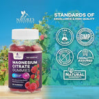Magnesium Citrate Gummies for Adults & Kids - High Absorption Magnesium Supplements - Premium Calm, Relaxation, Muscle, Nerve, Bone & Heart Support - Great-Tasting Vegan Gummy Supplement - 120 Gummies