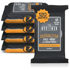 The Nobleman 4-Pack Face + Body Aloe Infused Cleansing Wipes: 4 Energizing Packs with Grapefruit Chamomile and Vitamin C (120 Ct.)