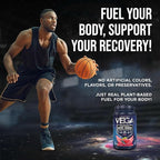 Vega Sport Vegan Protein Powder + Recovery - 30g Plant Based Protein per Serving, Berry, 19 Servings, 5g BCAAs, Probiotics, NSF Certified, for Shakes & Smoothies, 1.8lbs (Packaging May Vary)