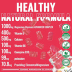 Magnesium Glycinate Gummies 2500mg - Sugar Free Magnesium Potassium Supplement with Vitamin D, B6, CoQ10 for Calm Mood & Sleep Support - 90 Peach Gummies