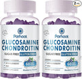 Glucosamine Chondroitin Gummies with MSM & Elderberry Extra Strength - Joint Support, Antioxidant Immune Support Supplement for Adults, Men & Women.Blueberry-2pack