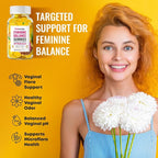 Feminine Balance Probiotic Gummies for Women - Vaginal Health & pH Balance Natural Gummy Supplement with Probiotics Pineapple Cranberry Vitamin C - Women's Healthy Odor & Flora Support - Gluten-Free