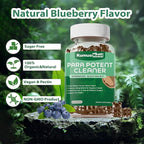 Black Walnut Wormwood Detox Gummies - Organic Herbal Extract with Pumpkin Seeds, Oregano Oil for Gut Health, Supports Digestive & Microbial Balance, Non-GMO & Gluten Free Supplements - 60 Count