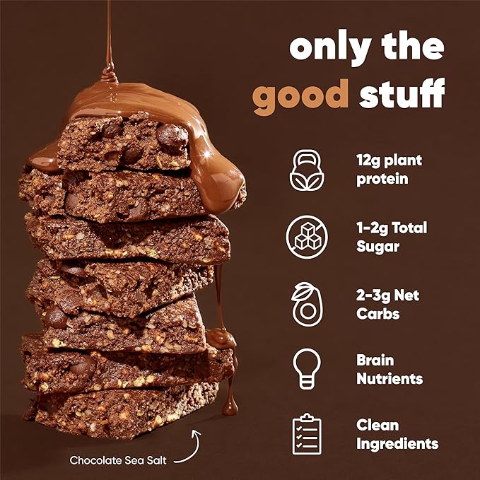 IQBAR Clean Plant Protein Bars - Fruit and Chocolate Lovers - 24 Count - Keto, Vegan, High Fiber, Gluten and Dairy Free, Low Sugar Snack - Brain and Body Nutrients for Focus, Energy, Meal Replacement