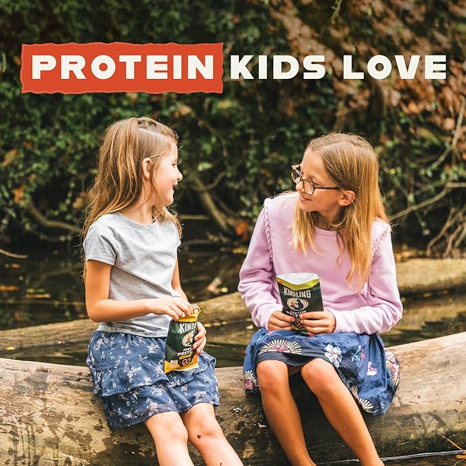Kindling Protein Pretzels - Garlic-Parmesan | Protein-Packed Snack Size Bags | Kosher | 8-9g Protein Per Serving | No Artificial Flavors, Soy-Free | Lunches, Office Snacks, & On-the-Go | 16-Count (1.06oz Bags)