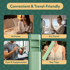 Pillar - 7-Day Pill Organizer | Weekly Medicine Pill Container Travel Box - Aesthetic Medication Holder - Stylish Travel Pill Case - Cute Small Medication Organizer 7 Day for Women (Powder Blue)