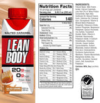 LABRADA NUTRITION - Lean Body RTD Whey Protein Shake, Convenient On-The-Go Meal Replacement Shake for Men & Women, 20 grams of Protein – Zero Sugar, Lactose & Gluten Free, Salted Caramel (Pack of 16)