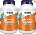 NOW Foods Supplements, Magnesium & Potassium Aspartate with Taurine, Heart Health*, 120 Veg Capsules,(Pack of 2)