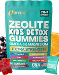 Zeolite Kids Gummies, 9-in-1 with Zeolite, Omega-3, Magnesium, Elderberry, Vitamin C, Milk Thistle, Vitamin D3, Zinc, B12 – Sugar-Free (60 Gummies – Mixed Berry Flavor)