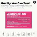 Vital Vitamins Hyaluronic Acid Supplements - Made with 200mg of Low Molecular Weight Hyaluronic Acid - Supports Skin Hydration & Elasticity from Within - 60 Capsules, 60 Servings