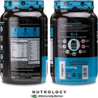 Nutrology TRIPACT Protein Powder - 7-in-1 Meal Replacement Shake with Grass Fed Whey Protein Powder, Pea, Rice, Greens for Muscle Recovery & Immunity, Vanilla Latte & Cinnamon Flavor, 40 Servings