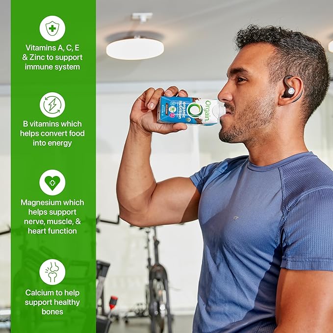 Orgain Organic Nutritional Vegan Protein Shake, Smooth Chocolate - 16g Plant Based Protein, Meal Replacement, 22 Vitamins & Minerals, Fruits & Vegetables, Gluten Free, Non-GMO, 11 Fl Oz (Pack of 12)