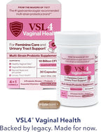 VSL4® Vaginal Health Daily Probiotic Supplement for Women's Health & Urinary Tract Support* – 10B CFU – 4-in-1 Formula with Probiotics, Prebiotic, Cranberry Extract & B+D Vitamins, 30 Capsules