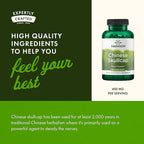 Swanson Chinese Skullcap - Herbal Supplement Promoting Relaxation & Sleep Support - Flavonoid Formula to Help Soothe Nerves - (90 Capsules, 400mg Each)