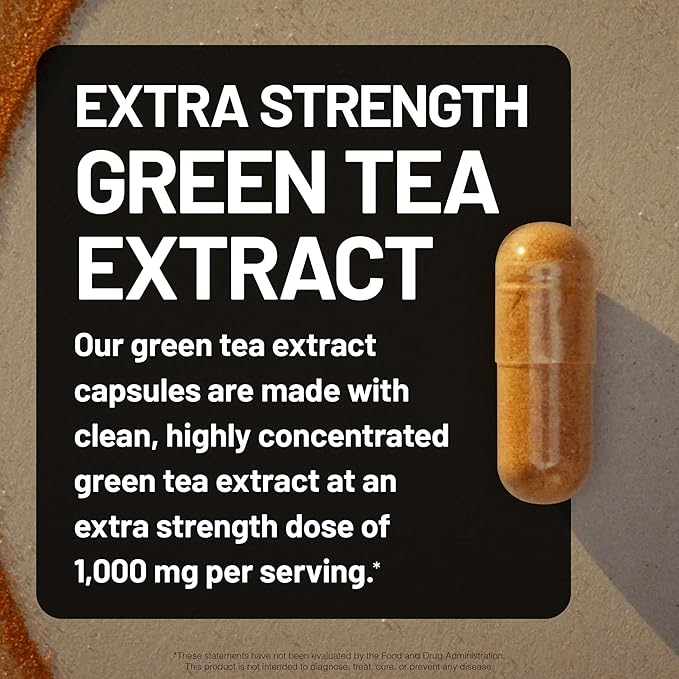 NatureWise Green Tea Extract Capsules 1000 mg - 50% EGCG & 98% Polyphenols - Extra Strength Green Tea Pills - Antioxidants for Heart Health & Energy - Vegan, Non-GMO - 120 Count[60-Day Supply]