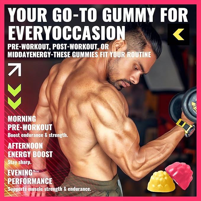 NSF Certified Creatine Gummy 5g - Creatine Monohydrate Gummies – Pre-Workout Energy & Muscle Growth Support for Men & Women | Pineapple Watermelon Electrolyte Gummies (135 Count)