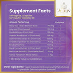 Menopause Supplements for Women - Female Hormone Balance & Immune Support - Mood Swings & Restful Sleep - Valerian Root & Saw Palmetto - Black Cohosh for Menopause Hot Flashes Relief - 60 Capsules