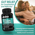 Colon Cleanser Detox for Weight Flush - 15 Day Intestinal Cleanse Pills & Probiotic - Fast Natural Laxative for Constipation Relief - Bowel Movement Supplements for Stomach Bloating, Gut Loss Support