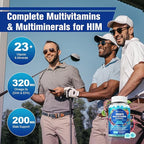 Migcopat Multivitamin for Men, Mens Multivitamins Gummies w/Omega-3, Probiotics, Inositol, Folate, Biotin, Zinc, Vitamins A, C, D, E, B, Support Heart, Brain, Muscle, Energy, Sugar-Free, Berry Flavor